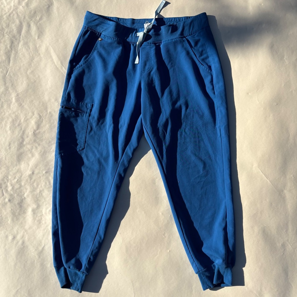 FIGS Zamora Jogger Scrub Pants Womens Large Petite Royal Blue